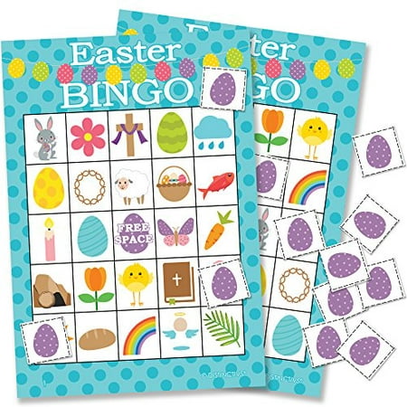 Easter Bingo Game for Kids | 24 Player Cards