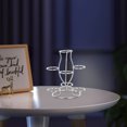 thumbnail image 4 of Expositor de bolas de cristal: Soporte de hierro para 7 esferas de escritorio - Base decorativa de cristal - Pedestal metálico para adornos, 4 of 5