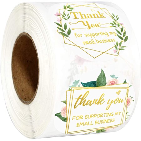 HTWW Thank You for Supporting My Small Business Stickers Floral ...