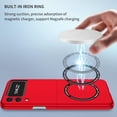thumbnail image 6 of Phone Case for Samsung Galaxy Z Flip 3,Compatible with MagSafe Dual Layer Military Grade Drop Shockproof Anti-Scratch Works with Wireless Charging Case for Galaxy Z Flip 3 6.7'' CX -Red, 6 of 14