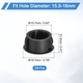 thumbnail image 2 of Uxcell 38pack 16mm(5/8")" Nylon Hole Plugs, Flush Type Panel Round Snap In Fastener Knockout Plugs, Black, 2 of 6