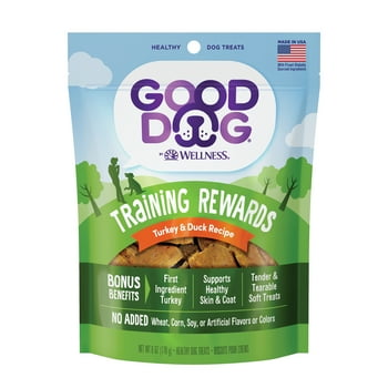 Good Dog by  Training Rewards Treats Turkey & Duck Recipe, 6 Ounce Bag