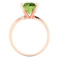 thumbnail image 4 of 2.5 ct Round Cut Natural Peridot Solitaire 18K Rose Gold Womens Engagement Ring, 4 of 5