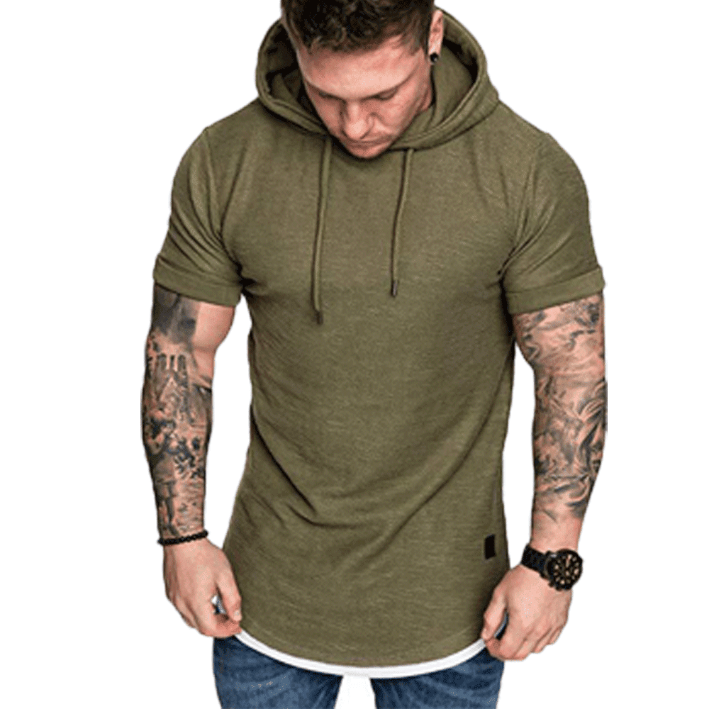 short sleeve shirt hoodie