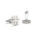thumbnail image 3 of Jerusalem Cross Cufflinks Silver Platted 3D Cutout Design Five Fold Cross Christain Cross Symbol Religious  Gift Cuff Links Silver Cufflinks, 3 of 7