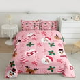 thumbnail image 2 of Feelyou Funny Santa Claus Bedding Comforter Set for Teen, Cartoon Winter Snowman Twin Comforter Sets, Merry Christmas Reversible Bedding Set, Ultra Soft Bedroom Decor, 2 Pieces, 2 of 8