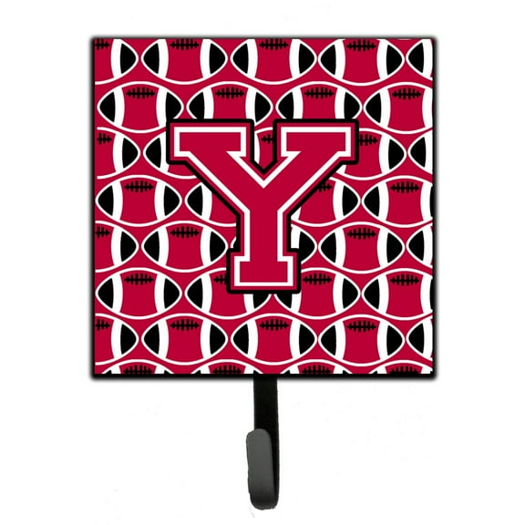 Letter Y Football Crimson and White Leash or Key Holder