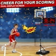 thumbnail image 5 of JoyStone Kids Basketball Hoop with Scoreboard & Timer, Adjustable Height 3ft-5.8ft for Young Kids Play Indoor and Outdoor Metal Hoop, 5 of 10