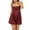 Wine Red, variant on Womens Spaghetti Strap Sequined Layered Mini Dress Sleeveless Sparkly Party Clubwear Mini Dresses