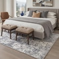 thumbnail image 7 of GENIMO 5'x7' Area Rug for Living Room, Washable Non Slip Soft Abstract Rug for Bedroom Dining Room Home Office, Dusty Gray, 7 of 7