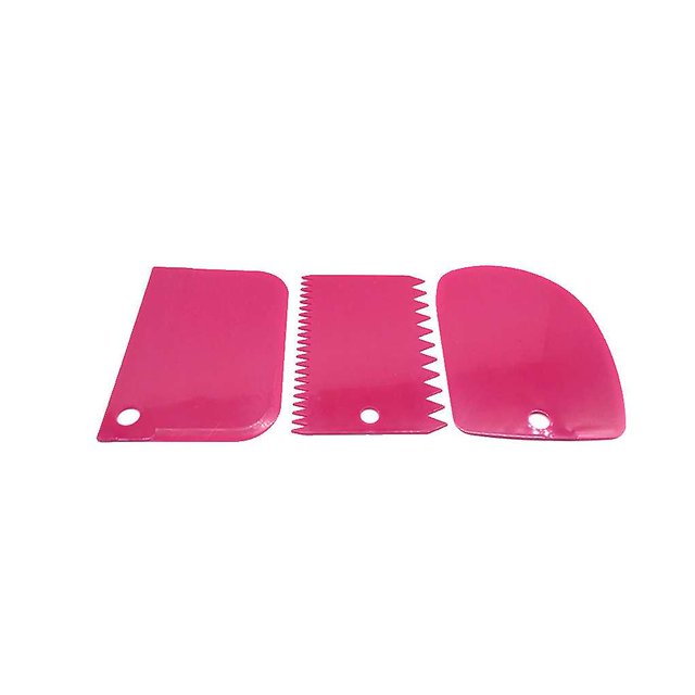 CARBONLIKE 3 unids/set reutilizable colorido plástico multifuncional Irregular dientes borde Diy crema raspador LingWen 8390612322761