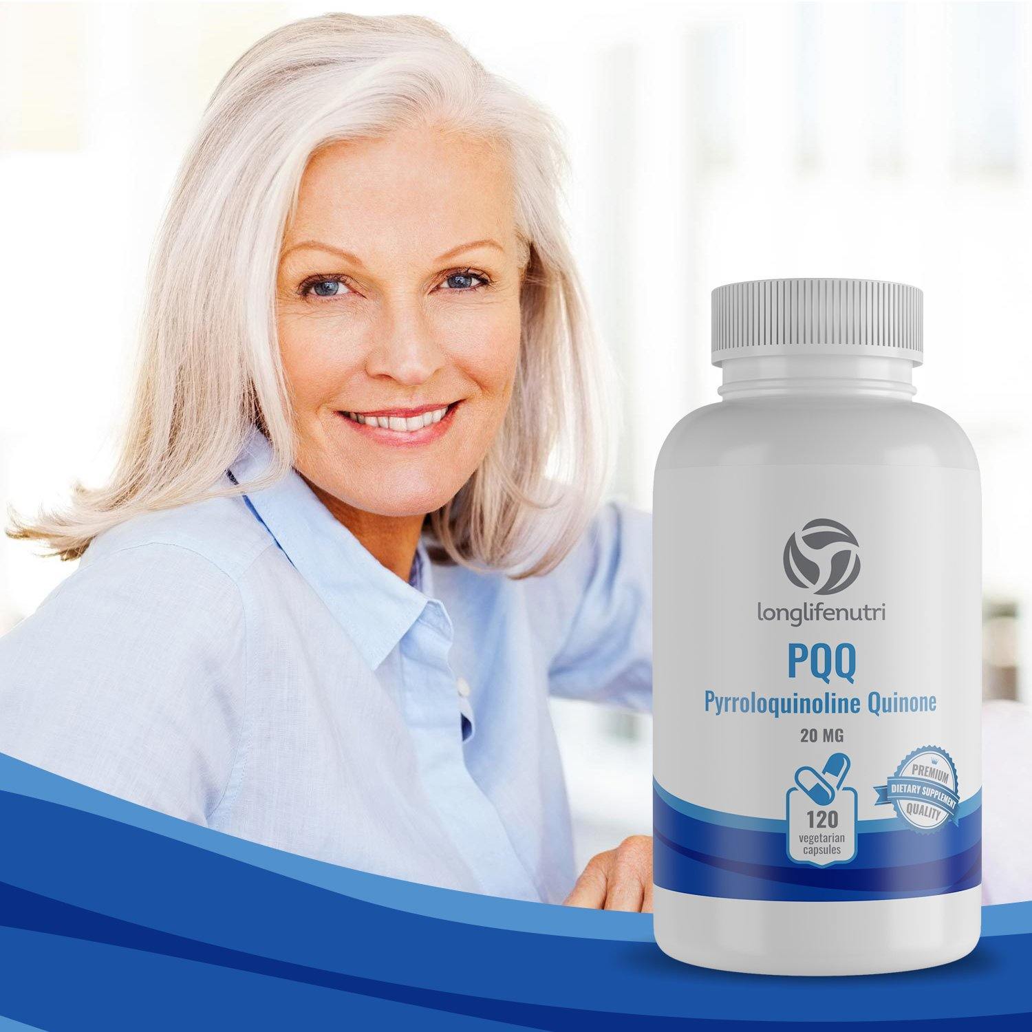 LongLifeNurti PQQ 20 mg - 120 Vegetarian Capsules for Better Sleep Quality