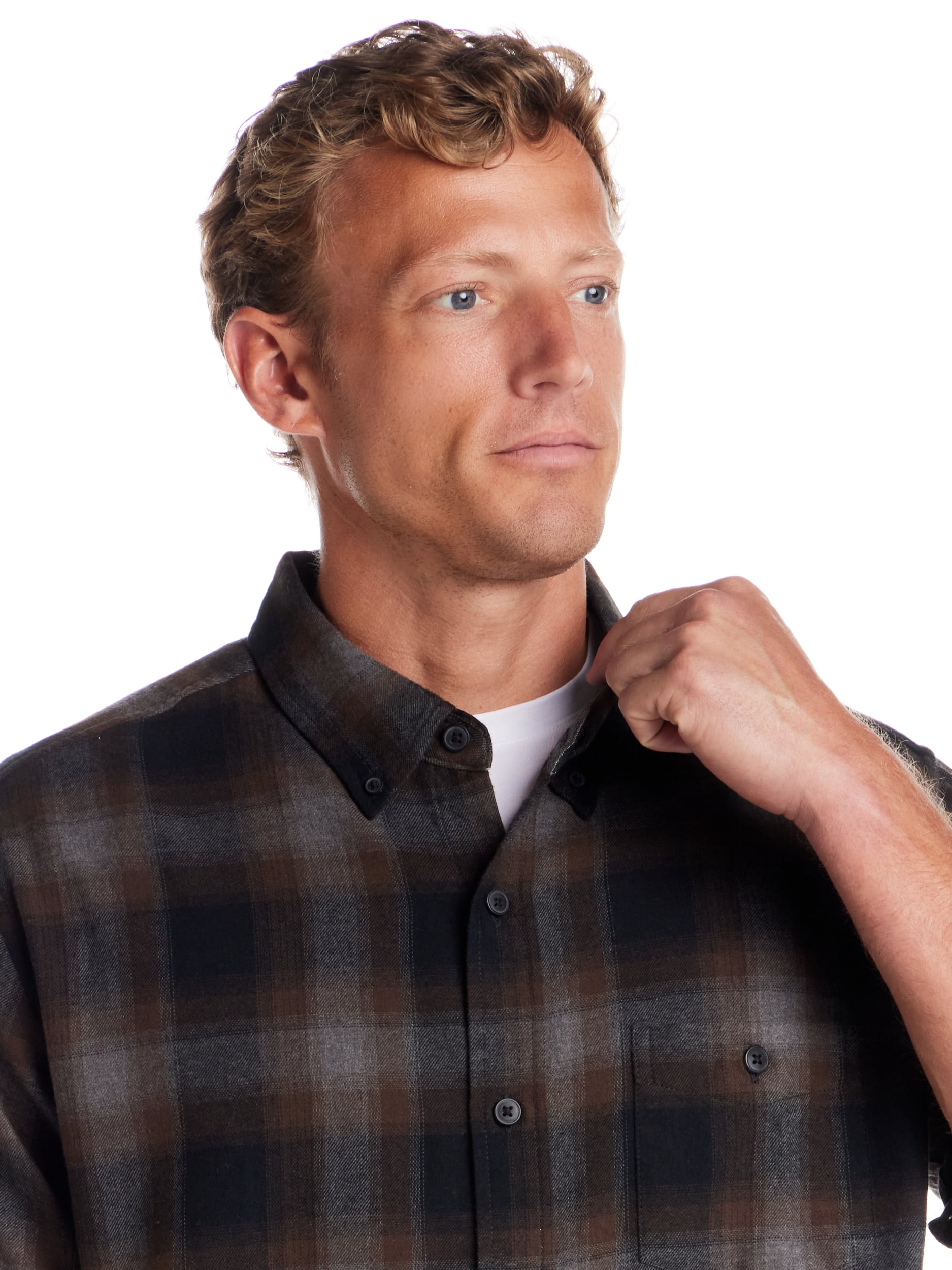 Frontier Threads Men's Long Sleeve Button Down Traditional Plaid Flannel