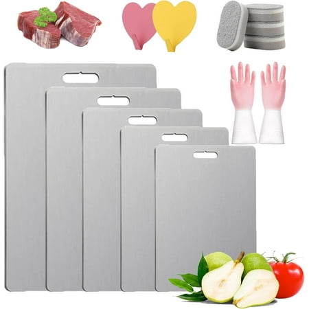 

Titanium Cutting Board 100% Pure Titanium Cutting Board-Cutting Edge Hygiene & Durability Non-Slip Cutting Boards for Kitchen Double Sided Medical-Grade Cutting Mat from Japan (11 * 15.4in)
