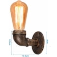 thumbnail image 2 of Apliques de pared vintage Aplique de pared industrial retro Lámpara de pared creativa con tubería de agua, 2 of 6