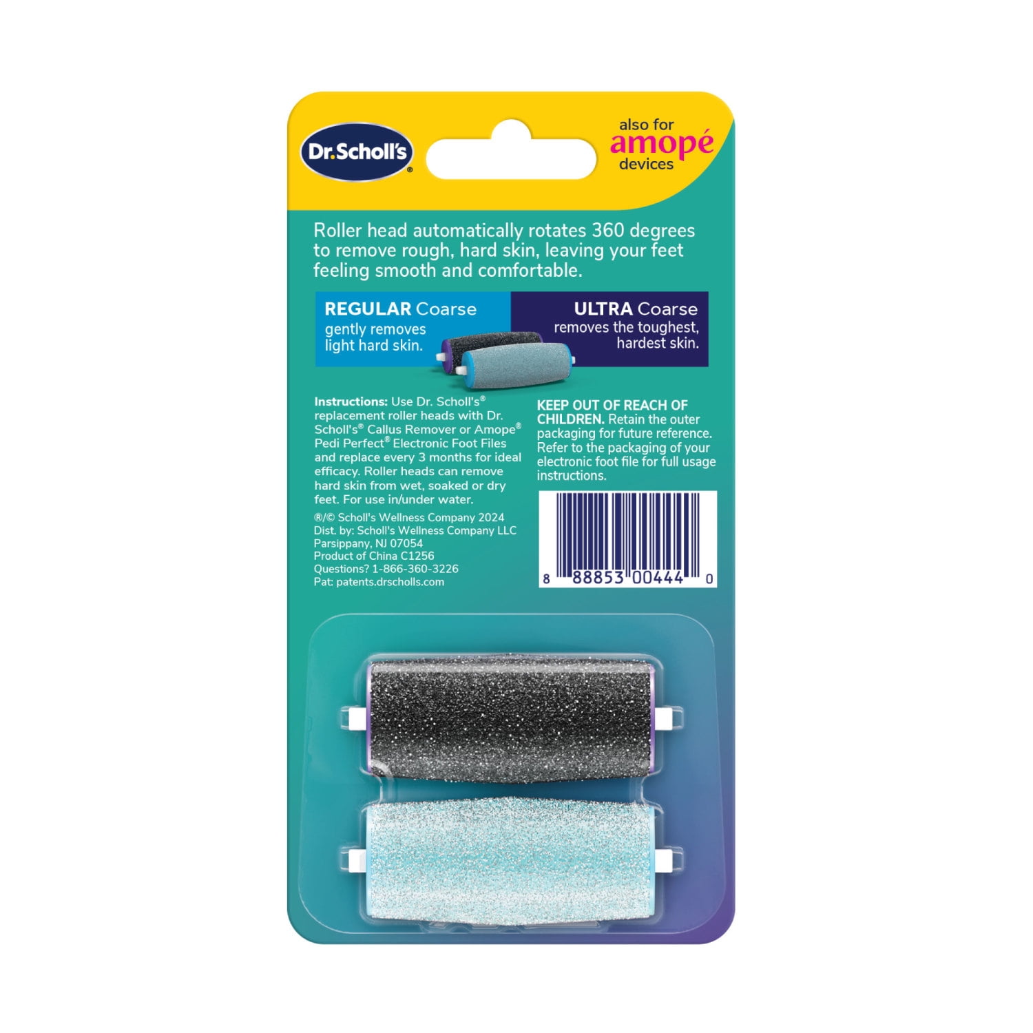 (4 pack) Dr. Scholl’s Electronic Foot File Refills Ultra & Regular Coarse