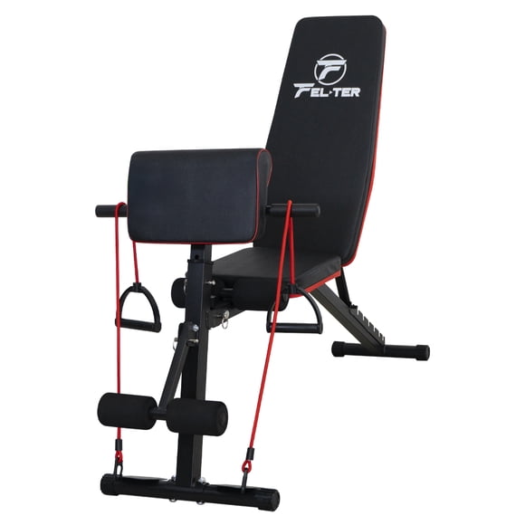 Banco Para Pesas Gym, Felter , Ajustable Multifuncional Negro