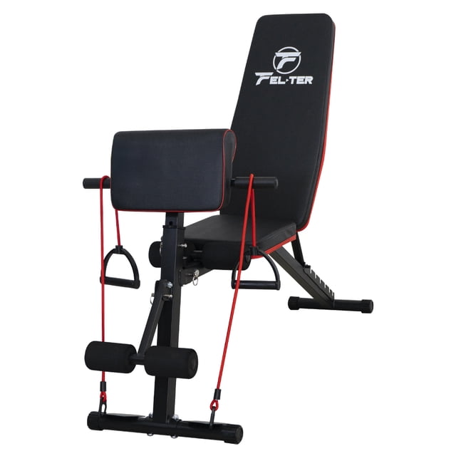 Banco Para Pesas Gym, Felter , Ajustable Multifuncional Negro