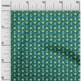thumbnail image 2 of oneOone Cotton Silk Teal Green Fabric Floral With Ikat Fabric For Sewing Printed Craft Fabric By The Yard 42 Inch Wide, 2 of 4