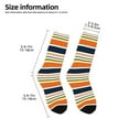 thumbnail image 2 of Uemuo Colorful Pastel Stripes Printed Kids Boys Socks Seamless Crew Socks Crazy Funny Athletic Sport Socks for Children, 2 of 6