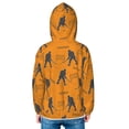 Kids Zip Up Hoodie for Boys Girls Toddler Hockey players orange