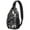 Black Halloween Letter, variant on Sling Backpack,Black Halloween Skull Book Pattern Sling Bag with Water Bottle Holder,Waterproof Sling Bag for Men/Women with Headphone Jack for Hiking,Travel