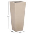 thumbnail image 5 of Safavieh 12.6" x 12.6" x 29.9" Square Beige Ficonstone Planter, 5 of 8