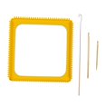 thumbnail image 3 of Telar de metal, cuadrado, tablero para manualidades DIY, ideal para principiantes, portátil, tablero para tejer hilo, juego de bastidor para tejer., 3 of 9