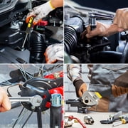 TLGREEN 95-Piece Mechanics Tool Set, Car Tool Kit with Adjustable Wrench, Pliers, Sockets & Bits (Yellow)