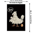 thumbnail image 2 of Halloween Garden Flag Funny Hen Boo Vertical Double Sided Flag Farmhouse Burlap Outdoor Yard Decorations 12.5x18 Inch, 2 of 6