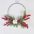 thumbnail image 3 of Bangcool Hoop Wreath Festive Realistic Hanging Wreath Artificial Wreath for Thanksgiving, 3 of 10
