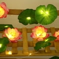 thumbnail image 6 of Hxlamzoo 1 Pc LED Simulated Lotus Flower Light String 78.74 Inches 20 LEDs Remote Control Battery Operated Multicolor Silk Flowers for Bedroom Home Garden Indoor Outdoor Party Holiday Decorations, 6 of 6