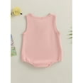 thumbnail image 4 of Arvbitana 0-24 Months Infant Baby Girls Boys Summer Casual Romper Solid Color Sleeveless O Neck Button Playsuit, 4 of 8