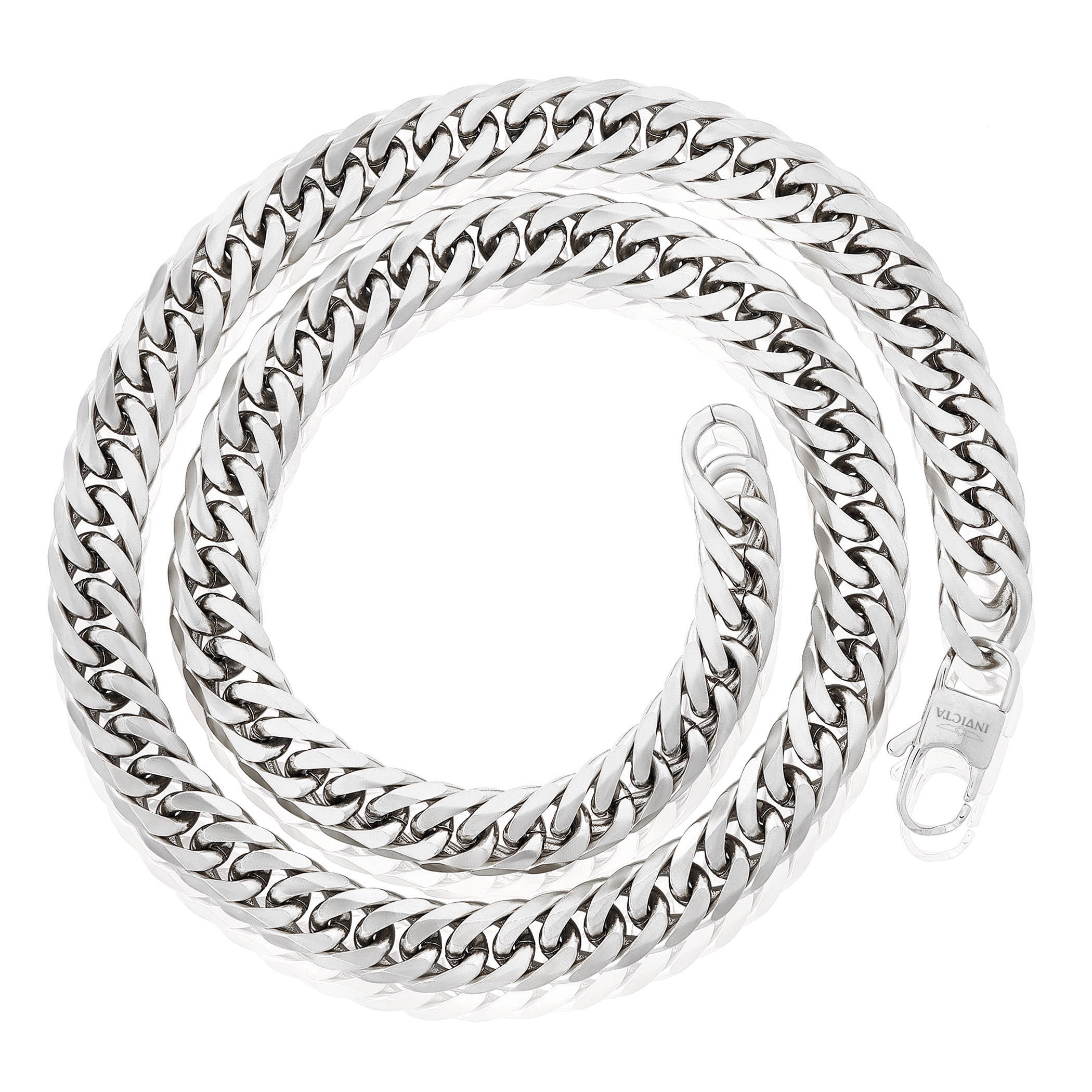 Invicta Jewelry Men's Double Curb Chain Bracelet and Necklace Set