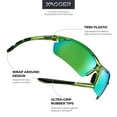 thumbnail image 2 of Xagger Polarized Lightweight UV400 Wrap Around Sport Sunglasses for Men Women Baseball Softball Running Glasses, 2 of 6