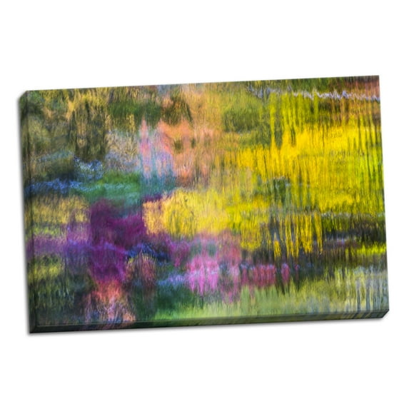 Gango Home Decor Colorful Reflections V by Kathy Mahan (Ready to Hang); One 36x24in Hand-Stretched Canvas