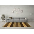 thumbnail image 3 of Ahgly Company Indoor Round Abstract Brown Modern Area Rugs, 4' Round, 3 of 4
