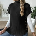 thumbnail image 6 of Wensltd Women's Turtleneck Sweater Vest Fall Knit Pullover Casual Trendy Long Sleeve Tops, 6 of 6