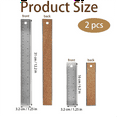 thumbnail image 2 of Stainless Steel Cork Back Metal Ruler, 6 Inch 12 Inch Straight Edge Cork Base Rulers, Metal Ruler Cork Backed, 2 of 7