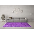 thumbnail image 3 of Ahgly Company Indoor Square Oriental Purple Industrial Area Rugs, 8' Square, 3 of 4