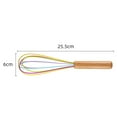 thumbnail image 5 of KMSS 10 inch Egg Whisk Beater Silicone Whisks Wooden Handle Heat Resistant Non-scratch for Cooking Nonstick Cookware Kitchen Tools (4 Pcs), 5 of 7