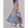 thumbnail image 4 of Brewee Robe Bohème à Imprimé Floral Été 2024 pour Femmes Bretelles Spaghetti Volants Robe Longue Maxi de Plage, 4 of 4