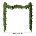 thumbnail image 3 of 6.5ft Artificial Christmas Garland - Norfolk Fork Style Green Plastic Holiday Decor for Fireplace, Wall, Table, Door - Realistic Pine Needle Look - Indoor/Outdoor Use - 1 Piece, 3 of 9