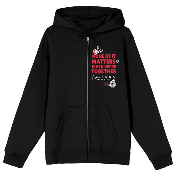 Friends TV Group Shot Long Sleeve Black Adult Zip-Up Hoodie
