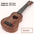 thumbnail image 1 of Mini Four Strings Children Guitar Toy Beginners Ukulele Musical Instruments Simulation Playing Early Educational Toys for Kids 35 brown, 1 of 6