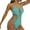 Light Blue, variant on Wyobmus Women's Criss Cross Halter Bathing Suit Cut Out Backless Monokini Swimsuits Ribbed Texture One Piece Swimwear White