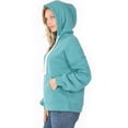 thumbnail image 3 of Simply Fashion Hoodie Kangaroo Pocket SweatShirts,D.TEAL,LARGE, 3 of 3