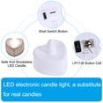 thumbnail image 4 of Unique Bargains Bougies LED en Forme de Cœur Sans Flamme, Lumière Blanche avec Pétales de Rose Rouges Artificiels, Lot de 24, 4 of 7