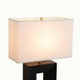 thumbnail image 5 of NOVA of California Julie Standing Table Lamp - Dark Walnut Wood Finish, Weathered Brass, White Linen Shade, 5 of 7