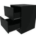 thumbnail image 5 of Kappesberg Fresno 2-Drawer Nightstand, Black Matte Finish – Modern Bedroom Storage for Adults & Teens, 5 of 8